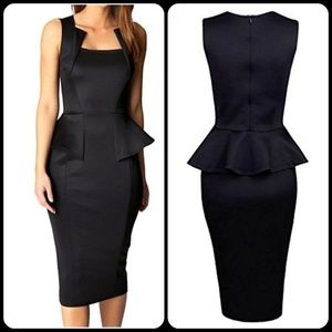 Women's peplum midi dress